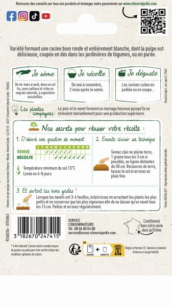 Potagères - Navet-Légume Rond Boule de Neige - MEDIA_PACKAGING_VERSO